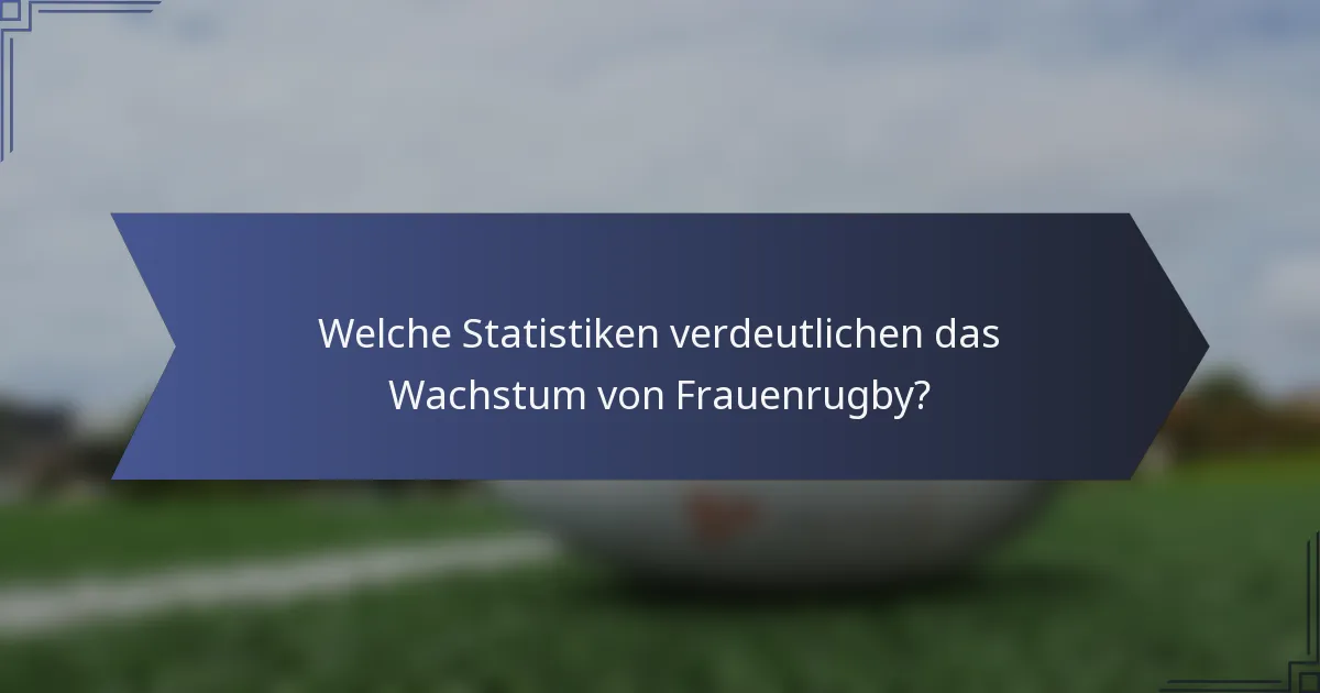 Welche Statistiken verdeutlichen das Wachstum von Frauenrugby?